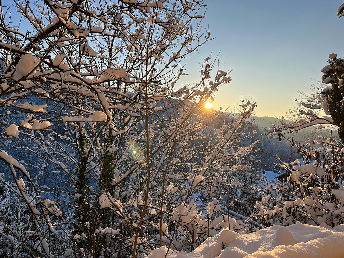 Winterbild im Casa Smi